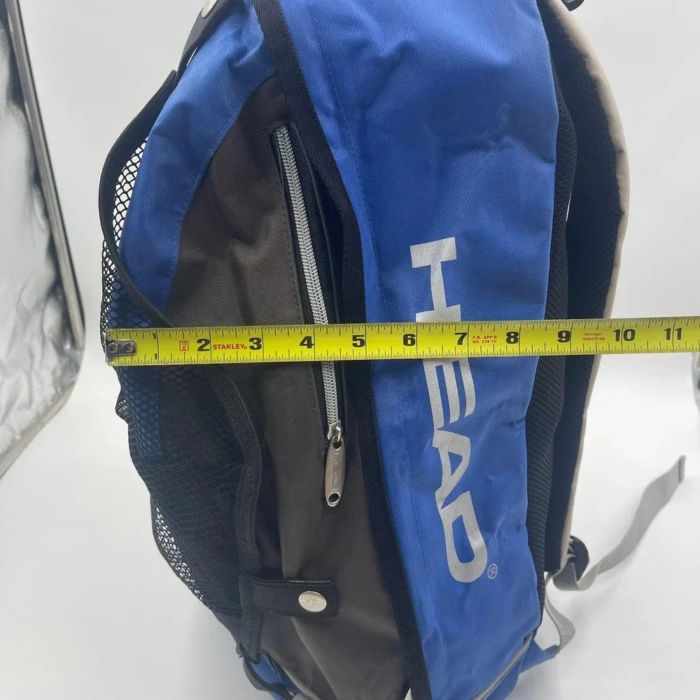 HEAD LiquidMetal Backpack Blue‎ Black Gray Multi-Pocket School Tennis Rocquet